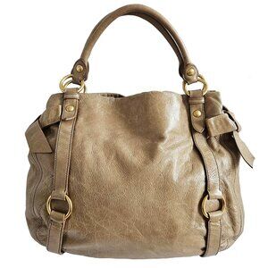 MIU MIU BEIGE LUX BOW LEATHER BAG